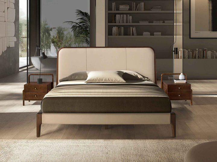 Cama polipiel color crema - Cama - El Workshop-221 x 216 x 119 Cm