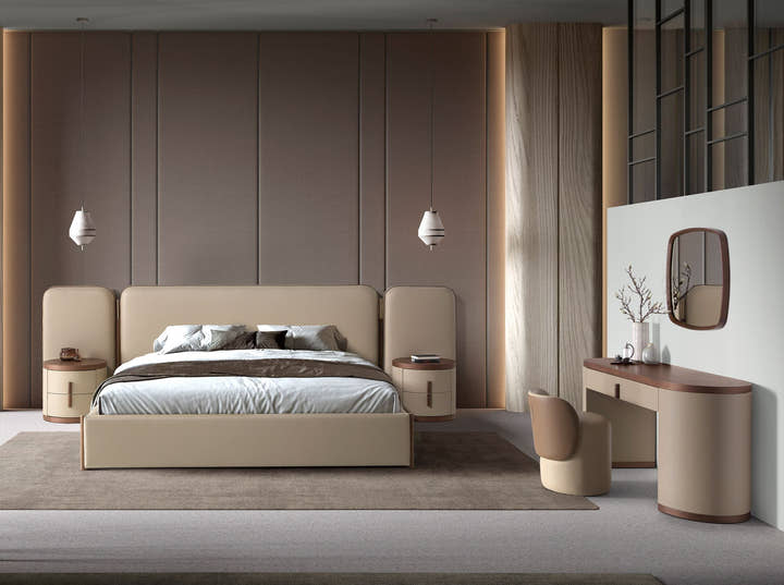 Cama polipiel color visón - Cama - El Workshop - visón
