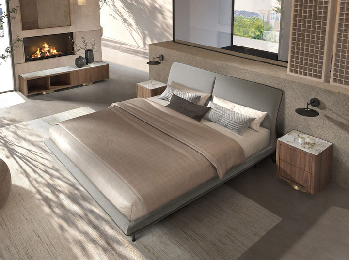 Cama tela color gris oscuro - Cama - El Workshop-200 x 237 x 96 Cm