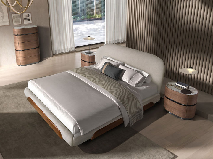 Cama tela color gris claro - Cama - El Workshop-212 x 247 x 90 Cm