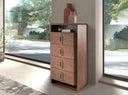 Chifonier nogal y pvc negro - Chifonier - El Workshop-60 x 43 x 117 Cm