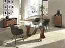 Chifonier nogal y pvc negro - Chifonier - El Workshop-60 x 43 x 117 Cm