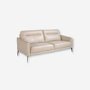 2-Sitzer-Sofa aus taupefarbenem Leder
