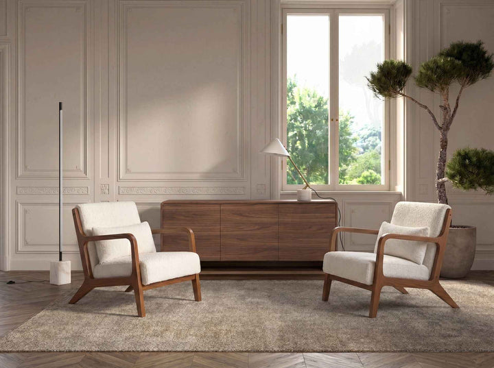 Lámpara pie acero negro con base de mármol porcelánico - Lámpara de pie - El Workshop-