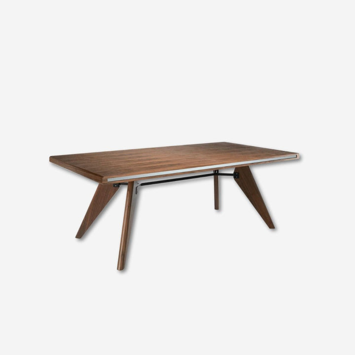 Mesa comedor rectangular nogal y nogal