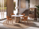 Silla piel regenerada naranja en ambiente decorado (2)
