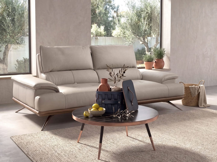 Cesta decorativa de almacenaje cuadrada en piel regenerada azul oscuro con tapa en ambiente decorado (2)