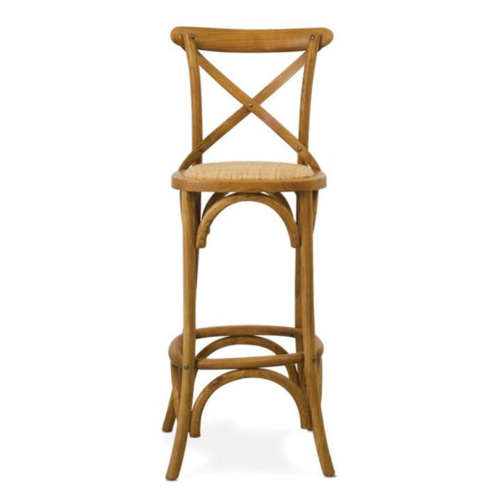 TABURETE BAR c/Respaldo Roble - Taburete - El Workshop - 40 X 45 X 113 Cm