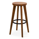 Taburete de bar madera con aro de hierro, foto de producto