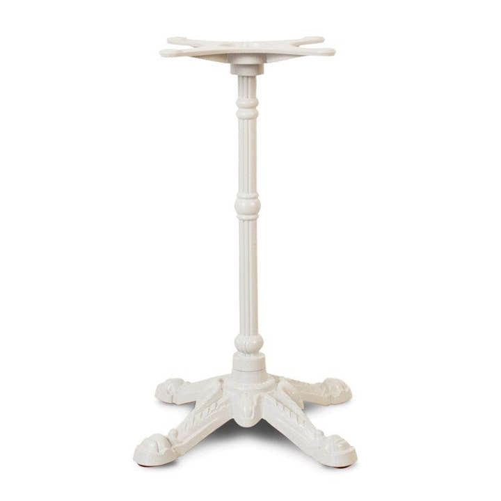 PIE MESA de hierro fundido blanco con 4 patas - Mesa - El Workshop - 50 X 50 X 72 Cm