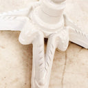 PIE MESA de hierro fundido blanco con 4 patas - Mesa - El Workshop - 50 X 50 X 72 Cm