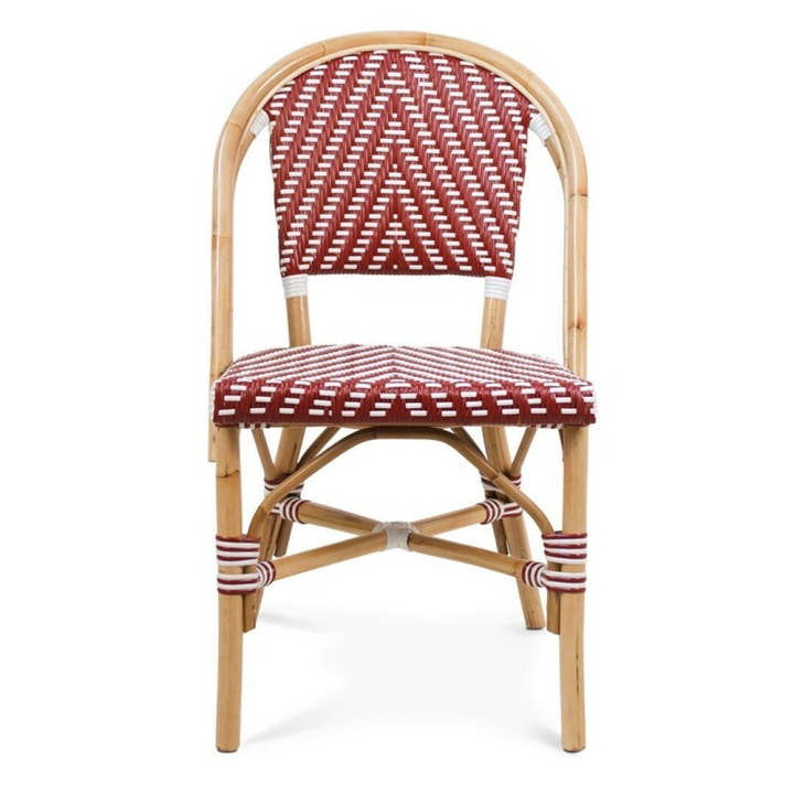 SILLA Rattan Burdeos & Beige - Sillón - El Workshop - 51 X 58 X 85 Cm