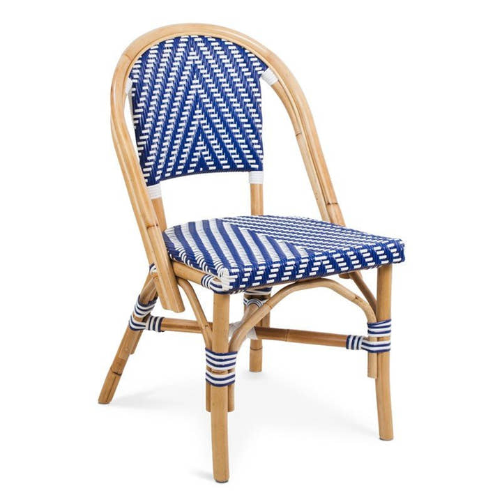 SILLA Rattan Azul & Beige - Sillón - El Workshop - 51 X 58 X 85 Cm