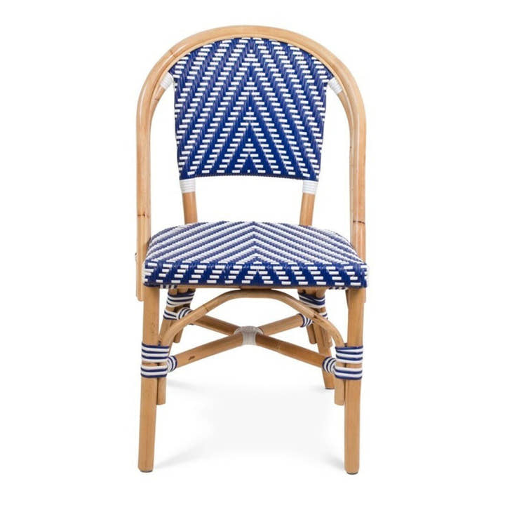 SILLA Rattan Azul & Beige - Sillón - El Workshop - 51 X 58 X 85 Cm