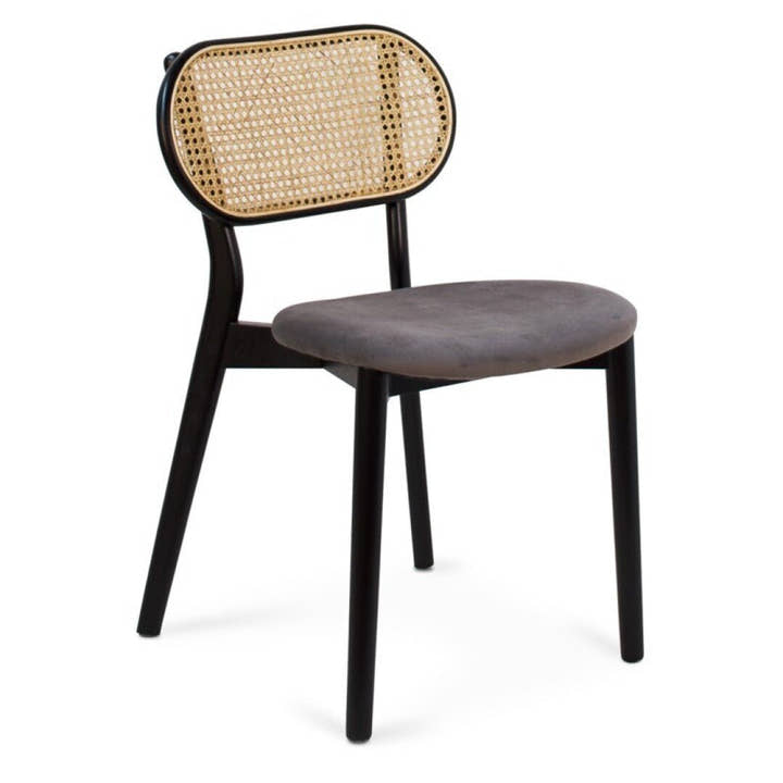 SILLA ELSA Negra, asiento tapizado - Sillón - El Workshop - 47 X 58 X 80 Cm