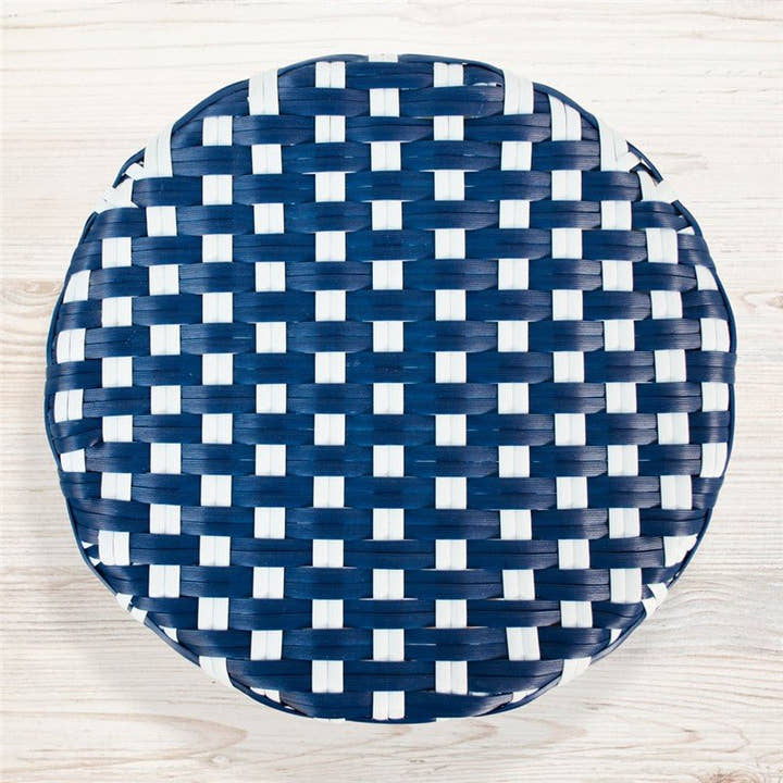 TABURETE RÉMY Azul/Blanco - Taburete - El Workshop - 33 X 33 X 75 Cm