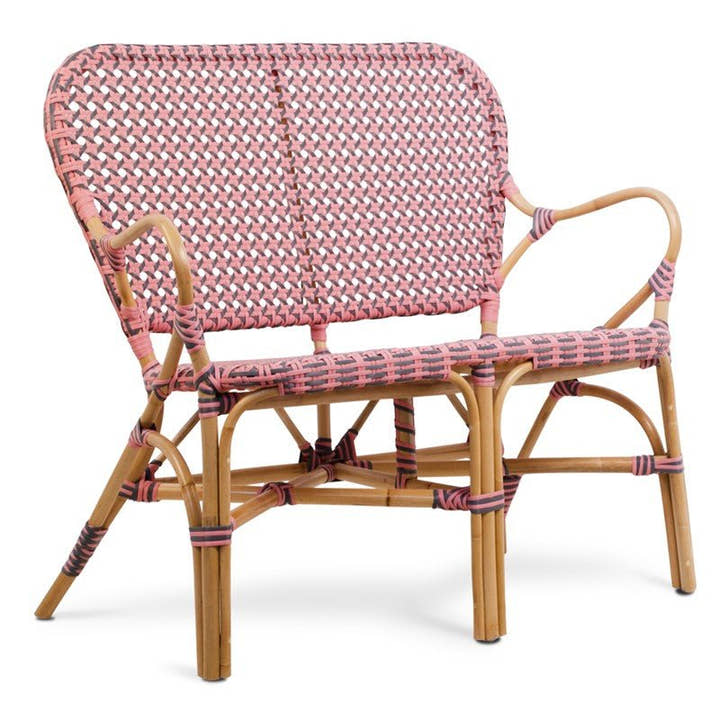 SOFA rattan Rosa/Gris - Sofá - El Workshop - 97 X 60 X 85 Cm