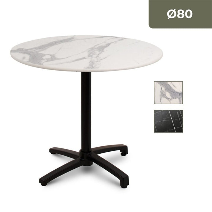 Sobre de mesa compacto mármol brillo Ø80 cm, foto de producto (2)