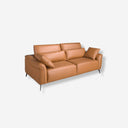 2-Sitzer-Sofa aus braunem Leder