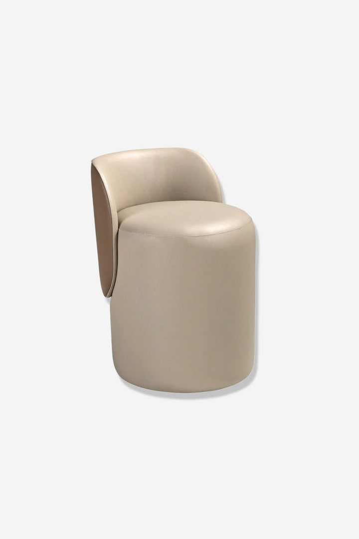 Puff polipiel visón y marrón