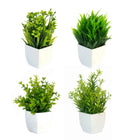 Plantas Pequeñas Artificiales con Maceta – 4 Piezas