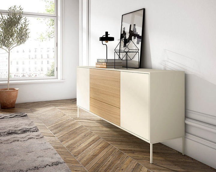 Aparador de madera lacada a medida personalizable - Paula en ambiente decorado (3)