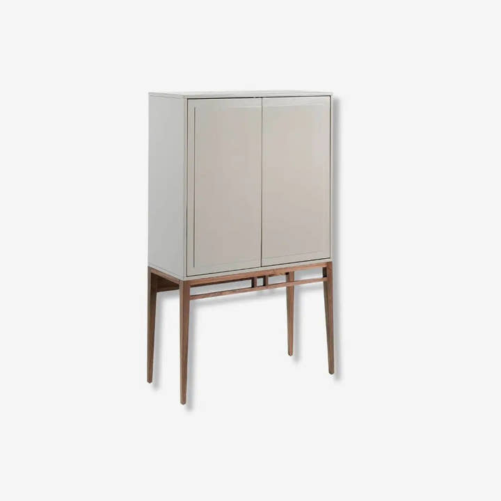 Aparador alto madera beige y nogal - Aparador - El Workshop - 90x40x150cm