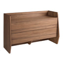 Comoda de diseno moderno con estructura de madera chapada en nogal natural y unas originales patas de madera chapada en nogal natural.