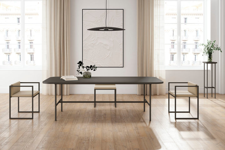 Customizable black dining table - Nespolo 