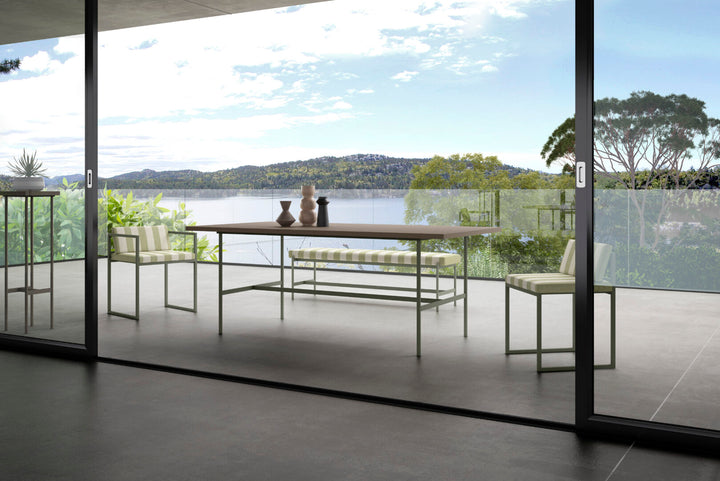 Custom Nespolo outdoor dining table 