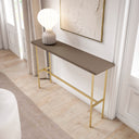 Custom-made lacquered wooden console table with metal legs - Nespolo 