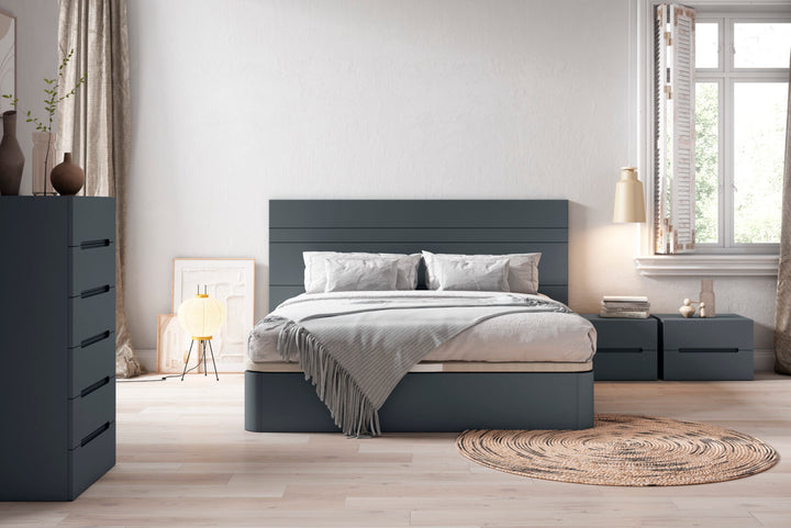 Custom lacquered wood trundle bed 