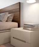 Custom-made wooden bed frame 