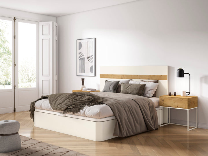 Custom lacquered wood trundle bed 