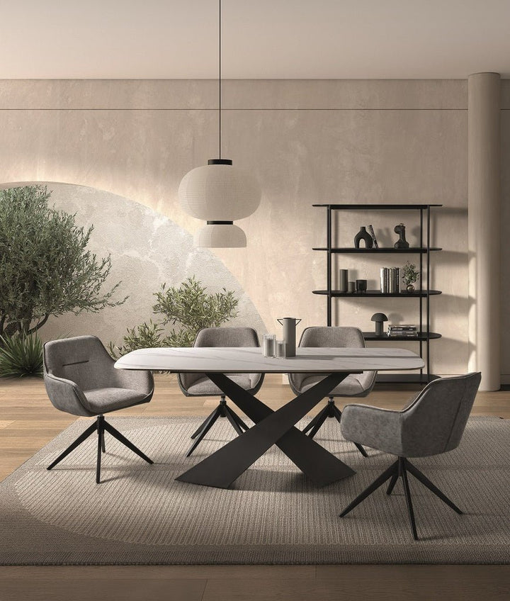 Silla tela Combinada en ambiente decorado (2)