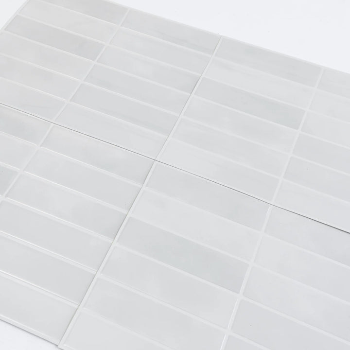 10 Azulejos Autoadhesivos 3D Blancos 23x29 cm