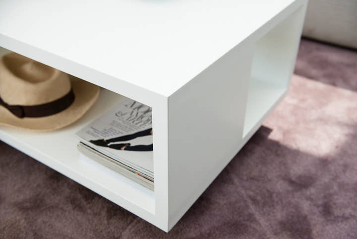 Mesa de centro blanca a medida -  Chicago