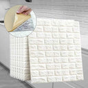 10 Paneles Autoadhesivos Blancos 77x70 cm