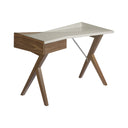 Escritorio nogal con tapa de madera gris claro neutro