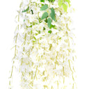 Enredadera Artificial de Flores Glicina Blanca – Pack de 12 Ramas Decorativas