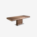 Mesa comedor extensible rectangular nogal