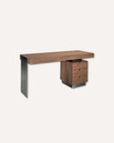 Escritorio nogal y acero pulido oscurecido - Escritorio - El Workshop - 