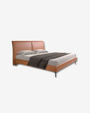 Brown leatherette bed