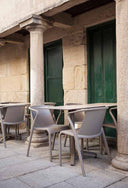 Mesa de comedor exterior roble blanco