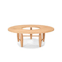 mesa de centro de madera clara para living