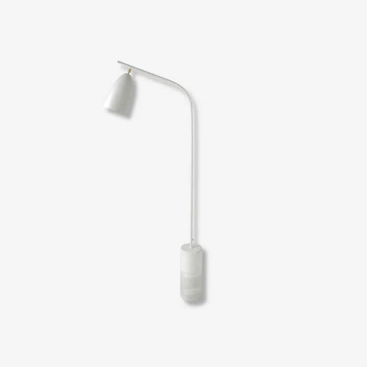 Lámpara de pie de mármol y acero blanco - Lámpara - El Workshop - blanco