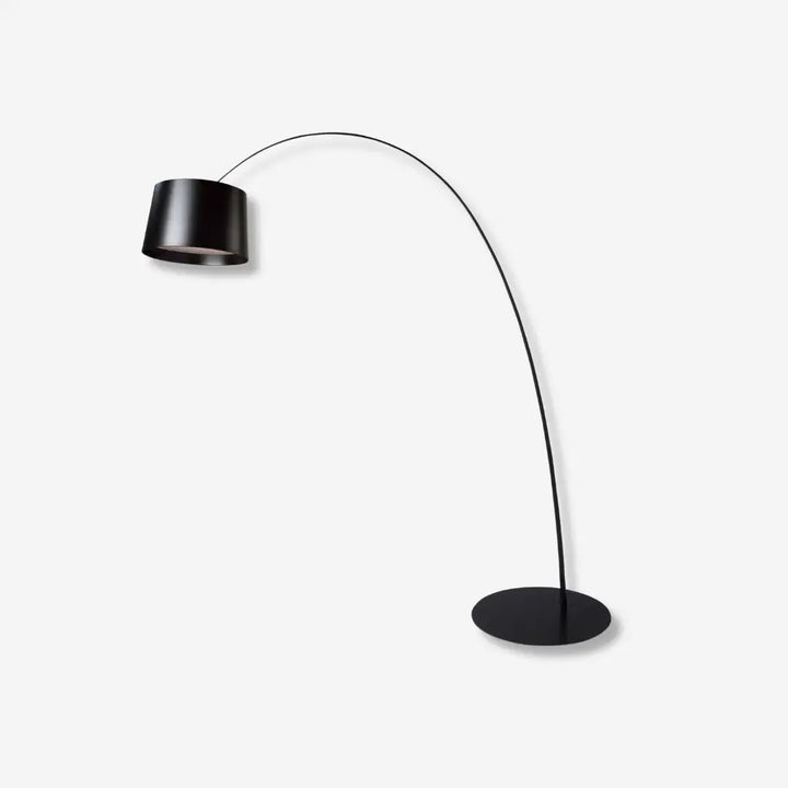 Adjustable floor lamp in black steel