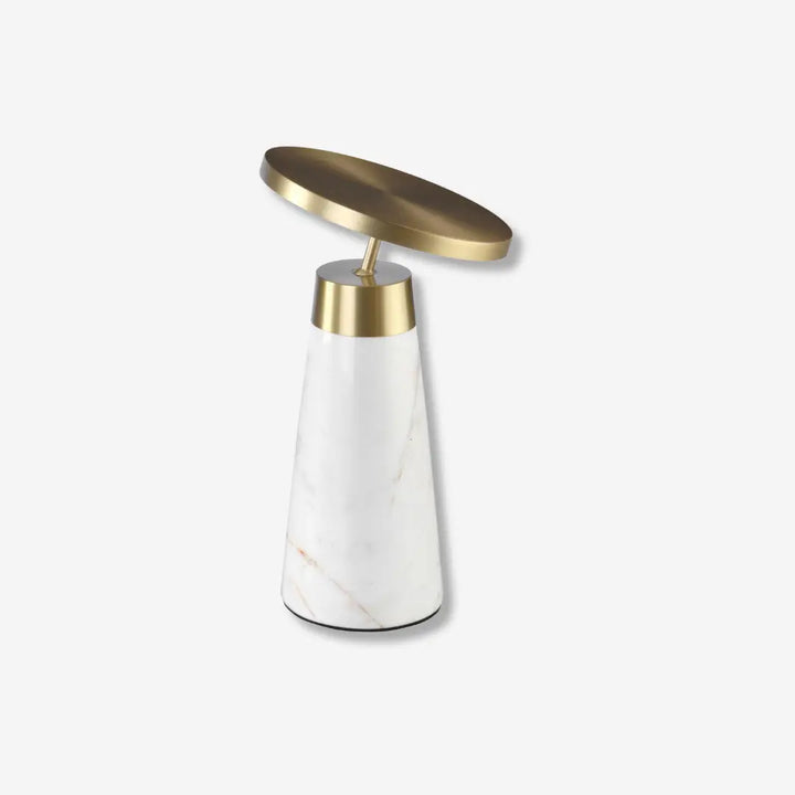 White marble and gold steel table lamp