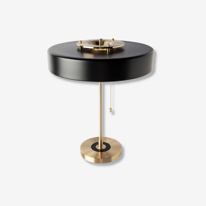 Gold and black aluminum table lamp
