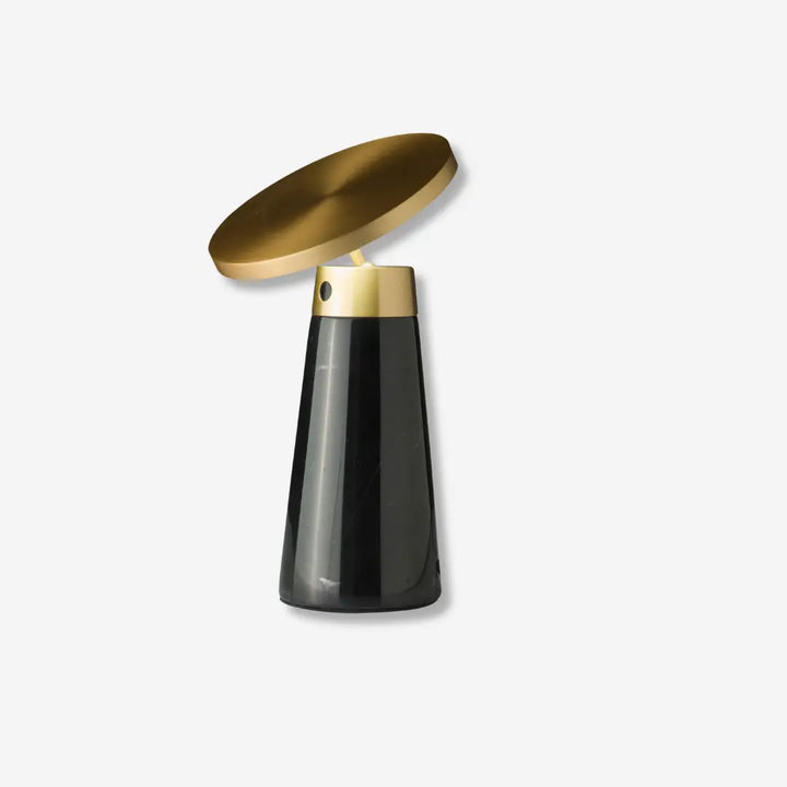 Black marble and gold steel table lamp